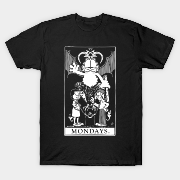 Garfield Tarot: Mondays (Printed White) - Garfield - T-Shirt