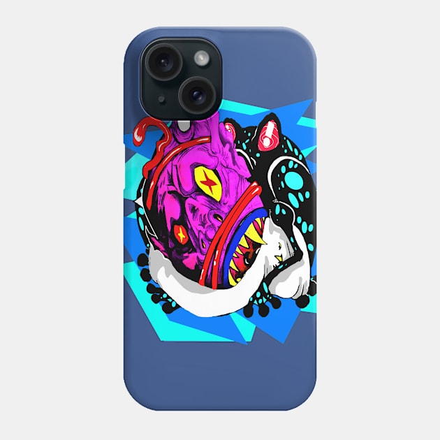 Demon Food Blue Phone Case by Brandon Beyond