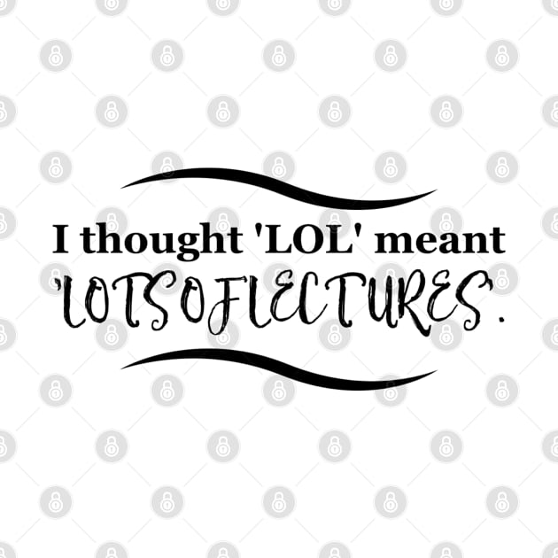 Parenting Humor: I Thought 'LOL' Meant 'Lots of Lectures'. by Kinship Quips 