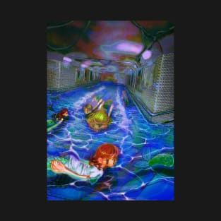 Mermaid flooded train station T-Shirt