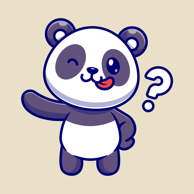 Cute Panda With Question Mark Cartoon by Catalyst Labs