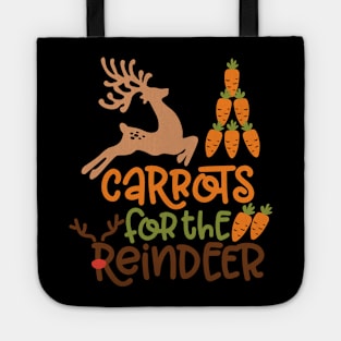 Carrots for the reindeer Funny Christmas Gifts For Men Women and Kids Tote