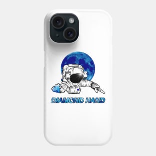 Diamond hand, Bitcoin, Amc crypto, To the moon Phone Case