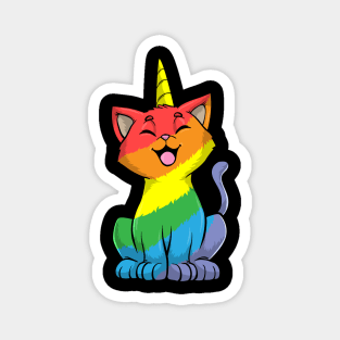 Cat as Unicorn with Color change Magnet