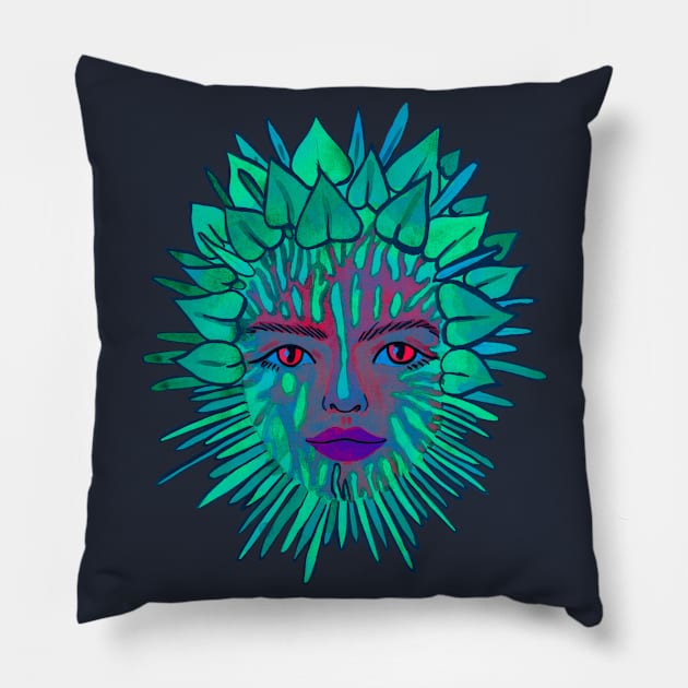 Acid flower girl Pillow by deadblackpony