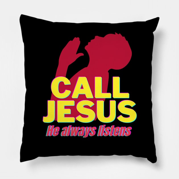 Jesus Calling Prayer Christian Gifts Pillow by Foxxy Merch