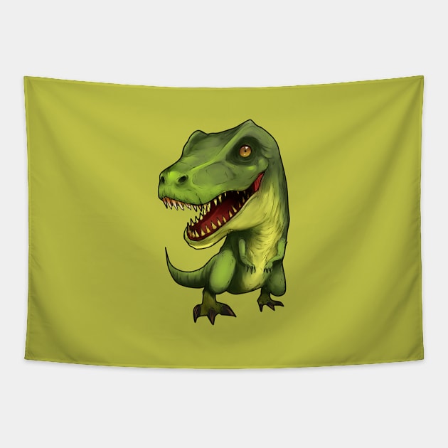 Tyo the Tyranosaurus Tapestry by URBAN SCARY