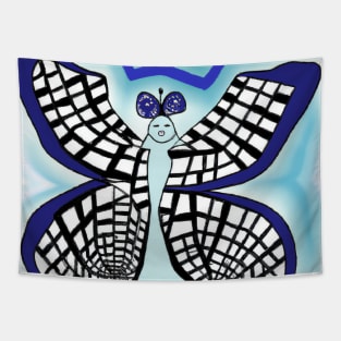 Abstract Painting of "Angel of Redemption" in Picasso Style Tapestry