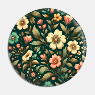 Spring Floral Illustration Pin