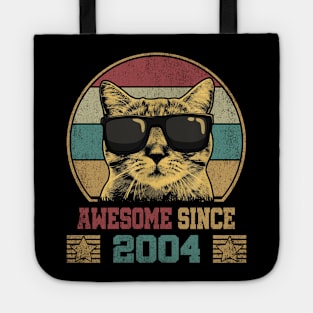 Awesome Since 2004 20th Birthday Gift Cat Lover Tote