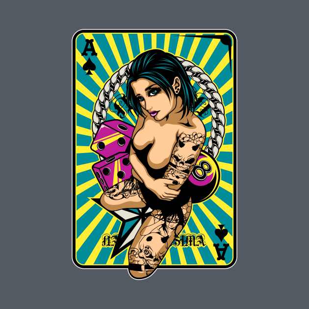 Tattooed Game Pin-Up Girl V1 by fatline