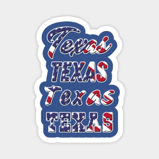 American flag Texas Magnet