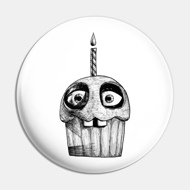 Mr. Cupcake Pin by Drawlander