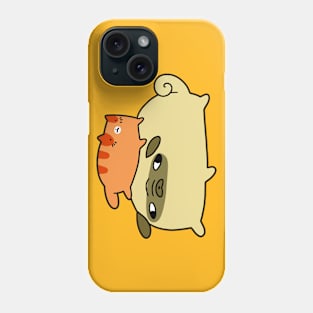 Little Orange Tabby and Pug Phone Case