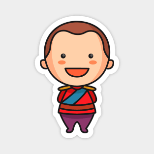 Cute British Royal Cartoon Character Magnet