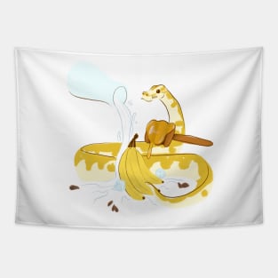 Cute Banana Python Smoothie Tapestry