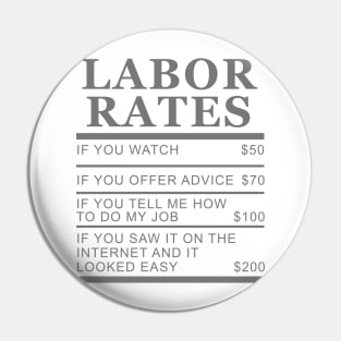 Mechanic Labor Rates Witty Pin