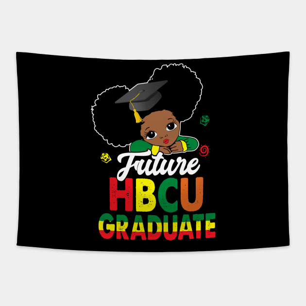 HBCU Future Graduate Historical Black Girls Queen Grad Tapestry by artbyhintze