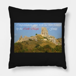 Corfe Castle Banner Pillow