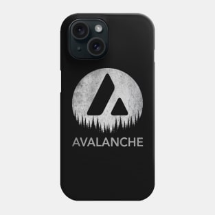 Vintage Avalanche AVAX Coin To The Moon Crypto Token Cryptocurrency Wallet Birthday Gift For Men Women Kids Phone Case