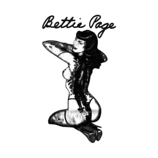 Bettie Page Pin Up Black White T-Shirt