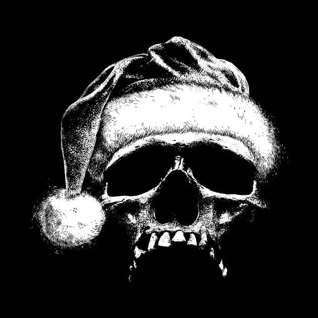 Santa Claus-Skull-Christmas-Humor-Death by StabbedHeart