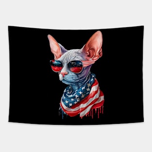 Independence Day Cat Tapestry