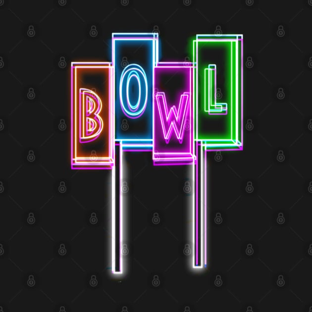 Neon Bowling Sign by JadeGair