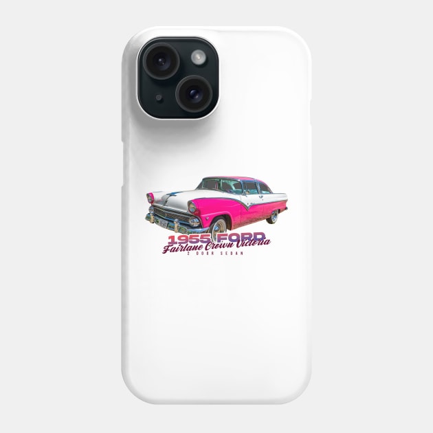 1955 Ford Fairlane Crown Victoria 2 Door Hardtop Phone Case by Gestalt Imagery