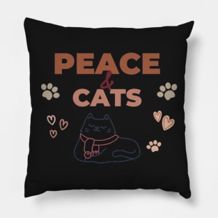 Peace & Cats - International day of Peace Pillow