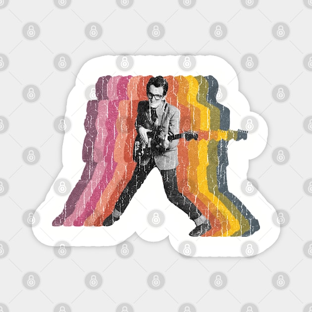 Elvis Costello Retro Vintage Magnet by Baharnis