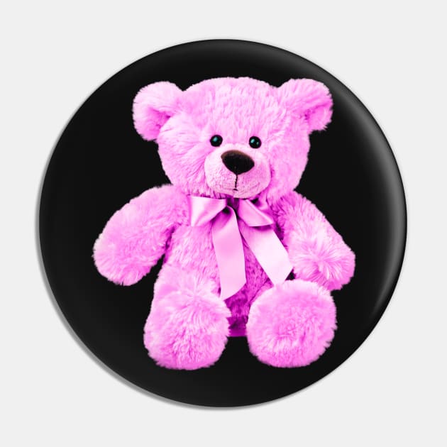 Pink bear Pin by JunniePL