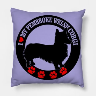 I Love My Pembroke Welsh Corgi Pillow