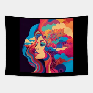 Psychedelic Girl Tapestry