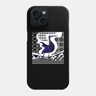 mexican garza seagull egret ecopop in talavera pattern art Phone Case