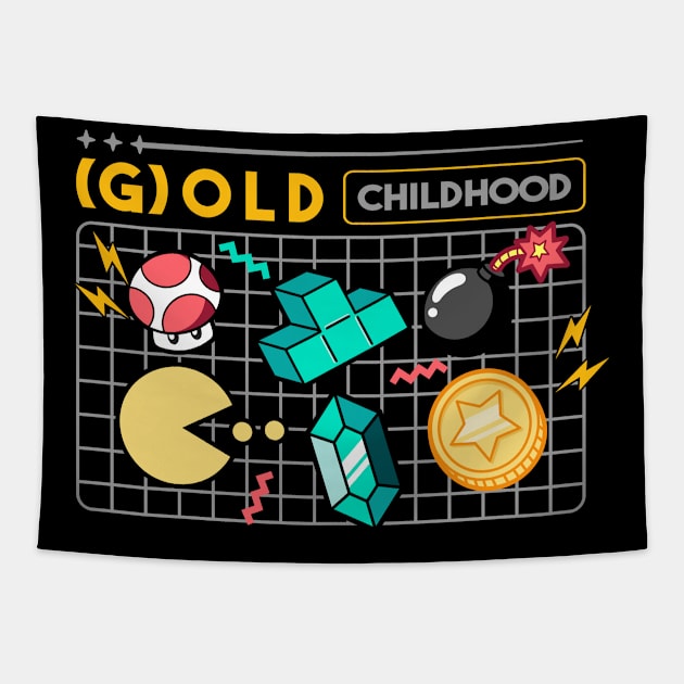 gold childhood v2 Tapestry by spoilerinc