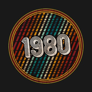 1980 - Circle Vintage Colorful T-Shirt