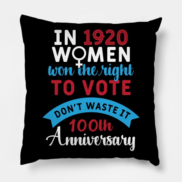 Womens Vote Anniversary Pillow by FamiLane