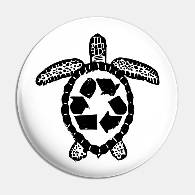 Recycle Sea Turtle Pin by LaForma