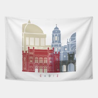 Cadiz skyline poster Tapestry