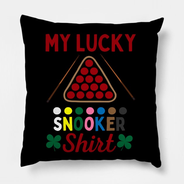 My Lucky Snooker Tee Pillow by footballomatic