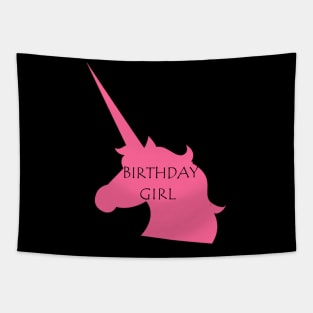 Birthday Girl Unicorn Tapestry