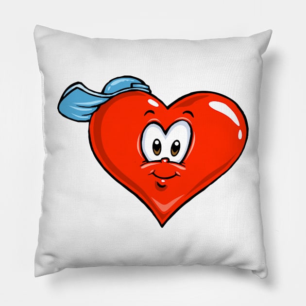 Boy Heart Pillow by SpageGiant