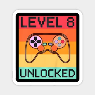 Kids Level 8 Video 8th Birthday Gaming Magnet