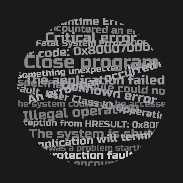 IT Programmer Error Cloud Text by jazzworldquest