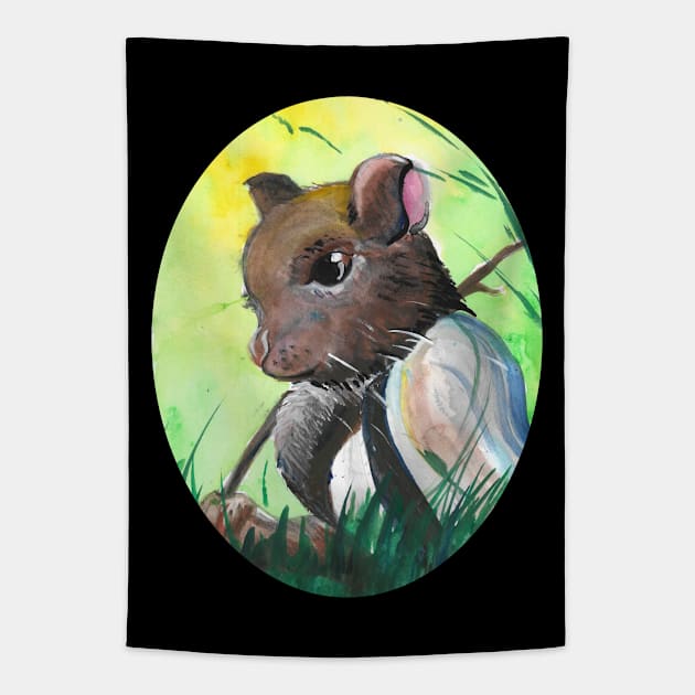 Watercolour painting of Ratty - Children's book inspired designs Tapestry by STearleArt