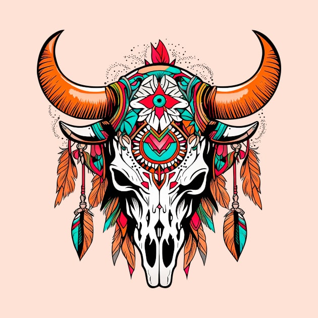 Lovely orange horns by Skulls To Go