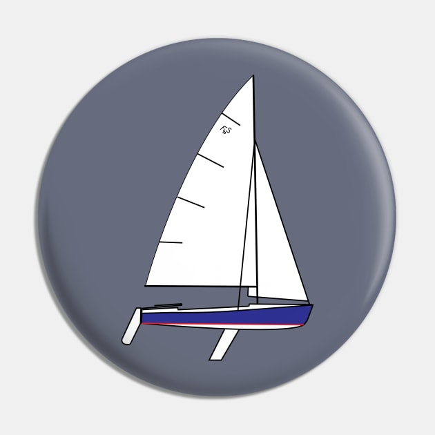 Flying Scot Sailboat Pin by CHBB