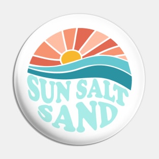 Sun Salt Sand Retro sunset Pin