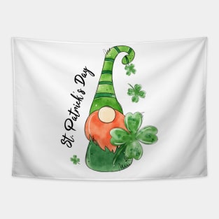 Gnome. St patrick's day.Clover Tapestry